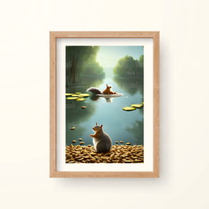 Fairyland Squirrel | Digital Download | Wall Arts | Prints