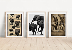 Elegant Elephant Set | Set of 3 | Bundle | Digital Download | Wall Art | Prints
