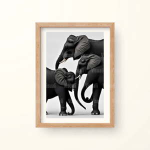 Elephant Black Timeless | Digital Download | Wall Art | Prints